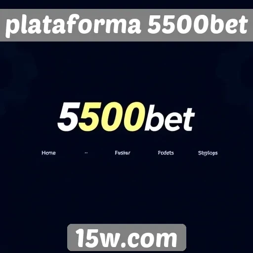 Navegação e interface do usuário no 5500bet